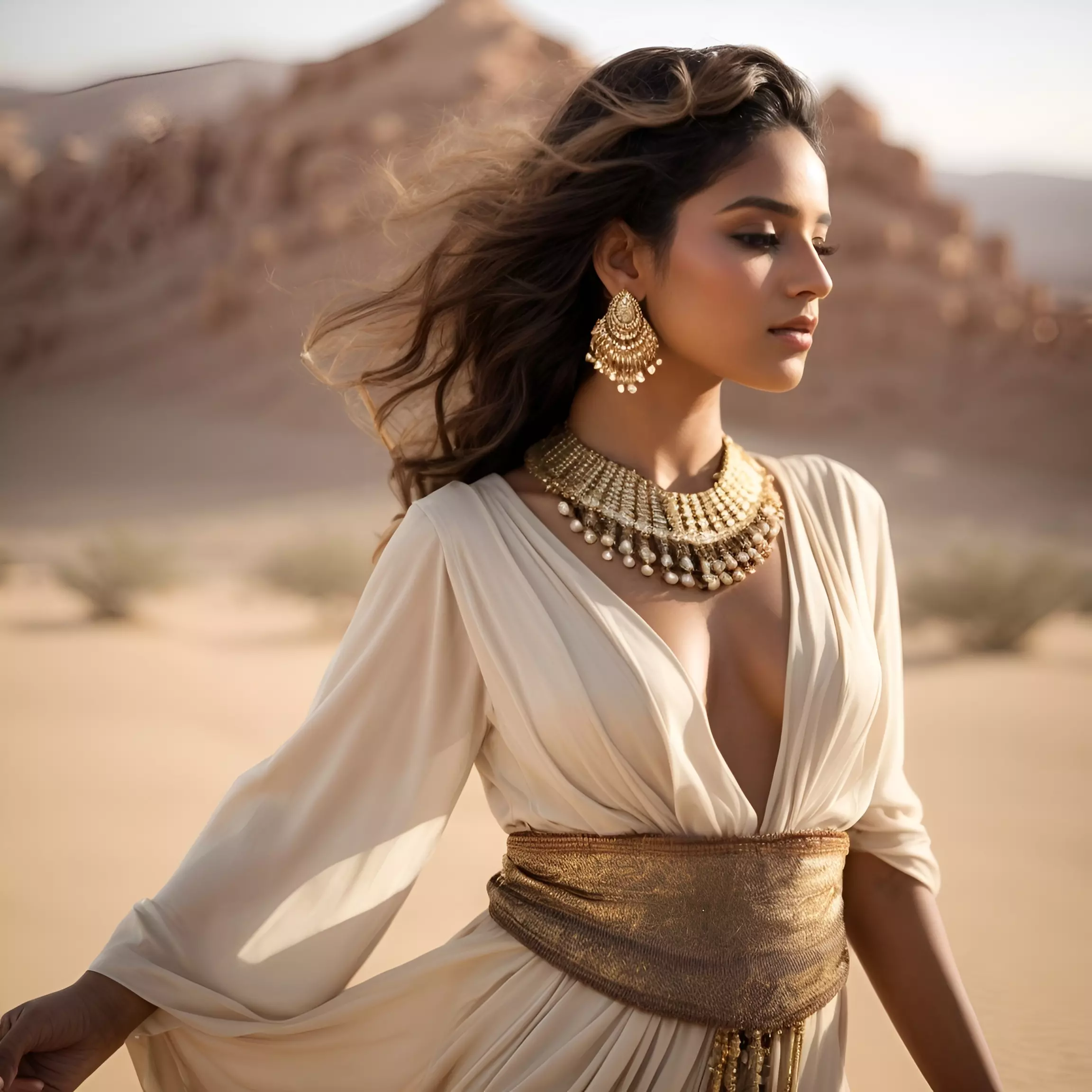 Woman in the desert